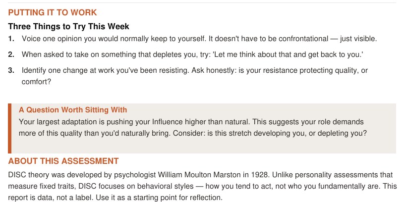 Sample report: Putting It To Work with three things to try this week and a question worth sitting with